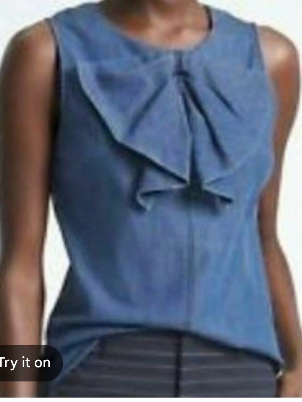 NWT Banana Republic  Blue Ruffle Front Women's Top